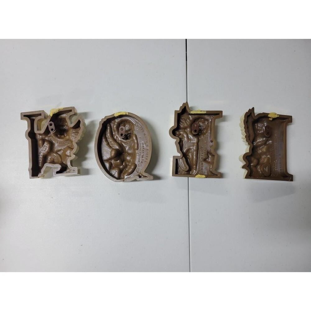Vintage Noel Cherub Burwood Wall Plaques Gold Angel Christmas Decor MCM - Picture 2 of 3